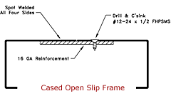 Cased Open Slip Frame